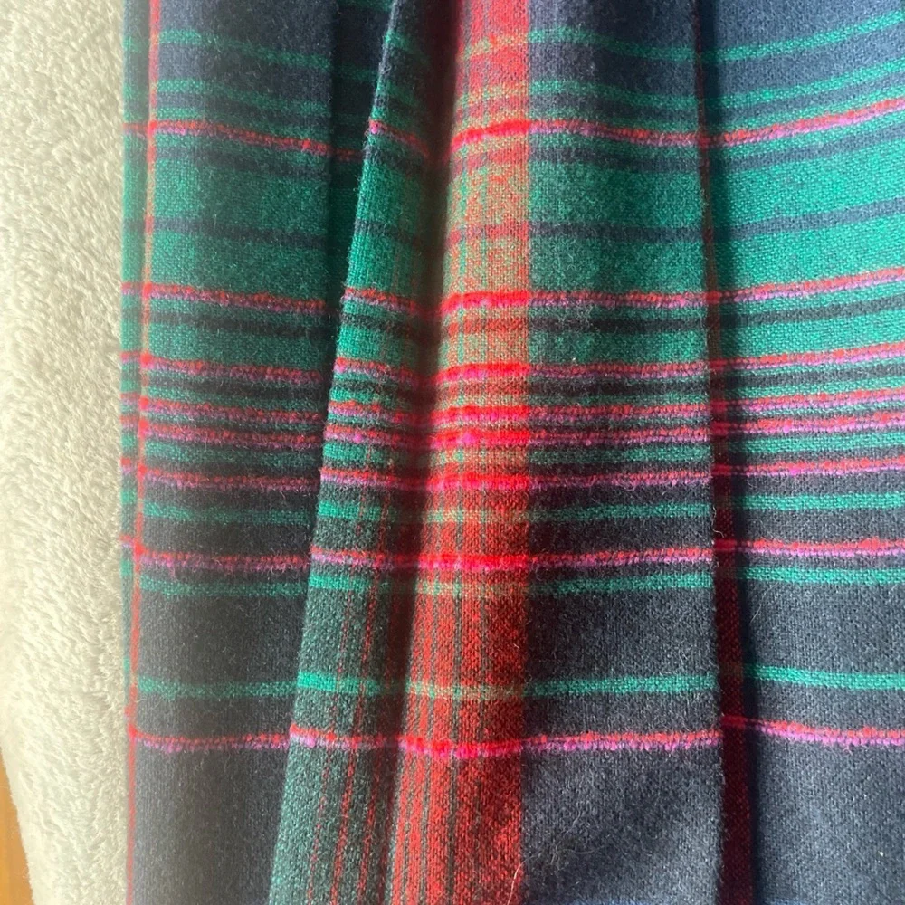 Vintage Pendelton Blue Plaid Women's Skirt Native American Blanket size 12
